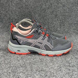 Asics Gel-Venture 8 Trail Running Shoes Women's SIze 8.5 Gray Orange Athletic